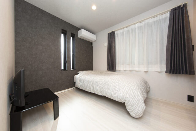 世田谷区注文住宅実例のラグジュアリーな寝室